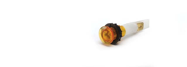 S Series Plastic 230V AC Yellow 10 mm Pilot